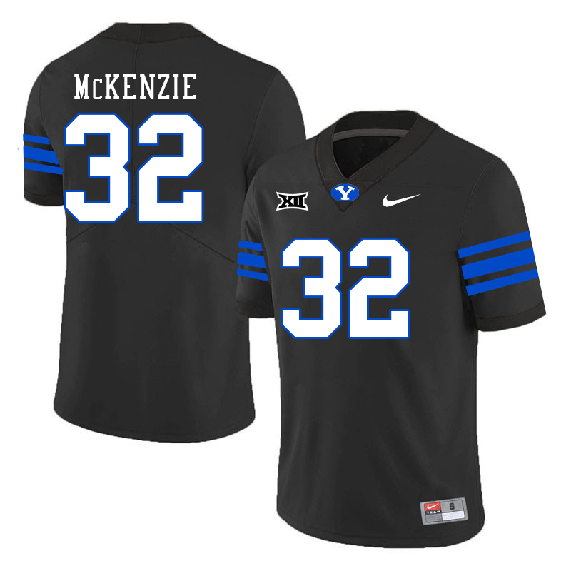 BYU Cougars #32 Marcus McKenzie Big 12 Conference College Football Jerseys Stitched Sale-Black